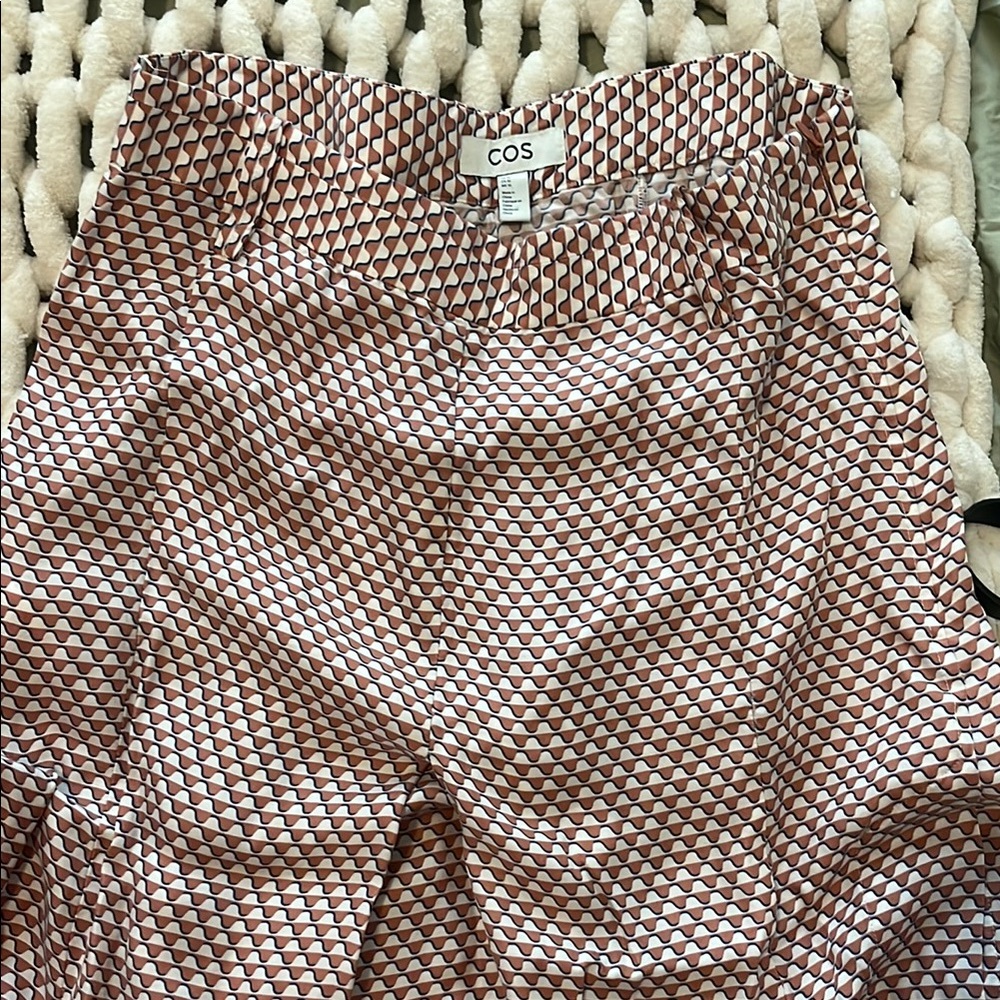 COS Brown and Cream A-Line Skirt Resort Wear